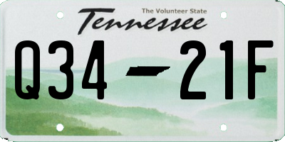 TN license plate Q3421F