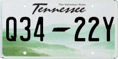 TN license plate Q3422Y