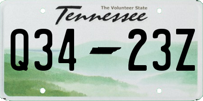 TN license plate Q3423Z