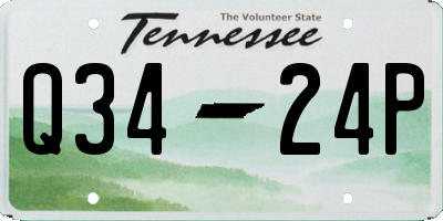 TN license plate Q3424P