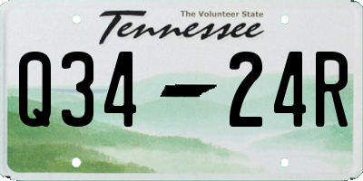 TN license plate Q3424R