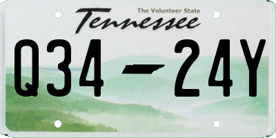 TN license plate Q3424Y