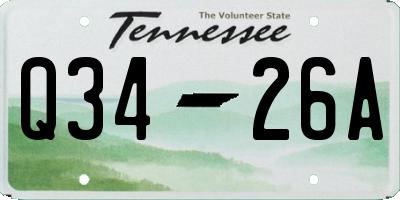 TN license plate Q3426A