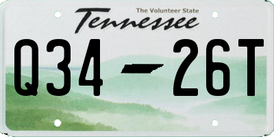 TN license plate Q3426T