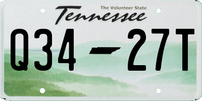 TN license plate Q3427T