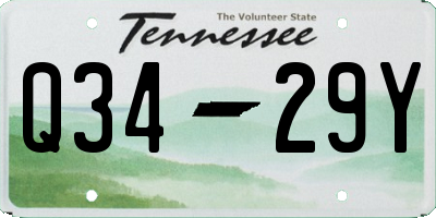 TN license plate Q3429Y
