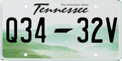TN license plate Q3432V