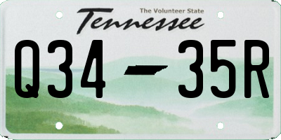 TN license plate Q3435R