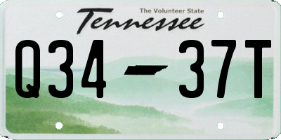 TN license plate Q3437T