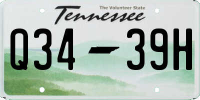 TN license plate Q3439H