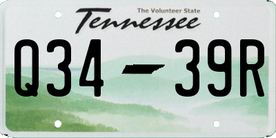 TN license plate Q3439R
