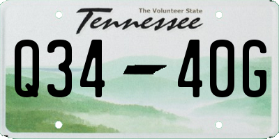 TN license plate Q3440G