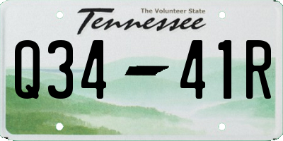 TN license plate Q3441R