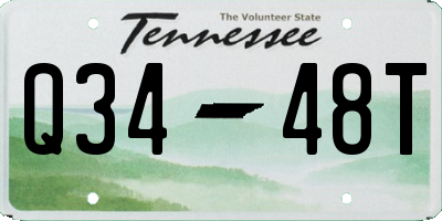 TN license plate Q3448T
