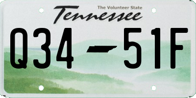 TN license plate Q3451F