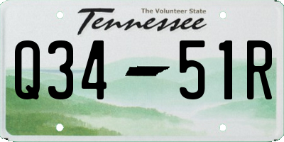 TN license plate Q3451R