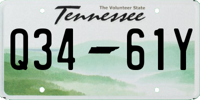 TN license plate Q3461Y