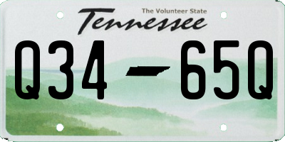 TN license plate Q3465Q