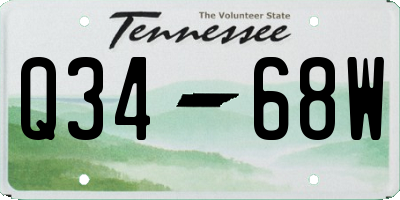 TN license plate Q3468W