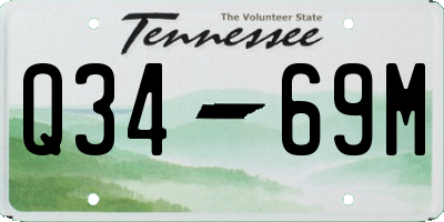 TN license plate Q3469M
