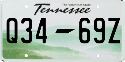 TN license plate Q3469Z