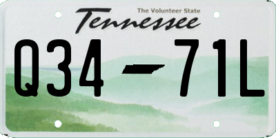 TN license plate Q3471L