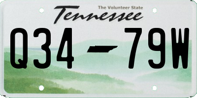 TN license plate Q3479W