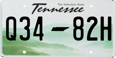 TN license plate Q3482H