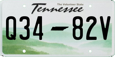 TN license plate Q3482V