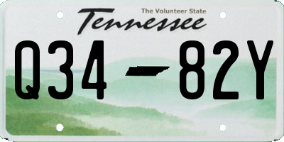 TN license plate Q3482Y
