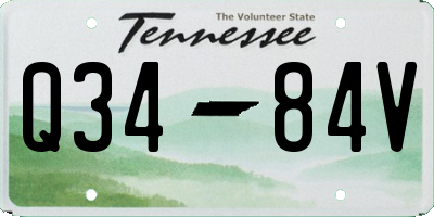TN license plate Q3484V