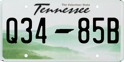 TN license plate Q3485B