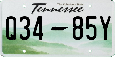 TN license plate Q3485Y