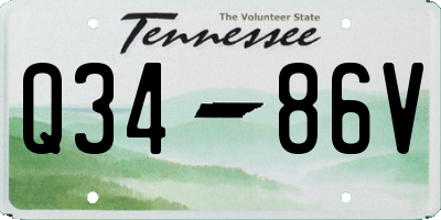 TN license plate Q3486V