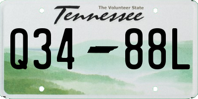TN license plate Q3488L