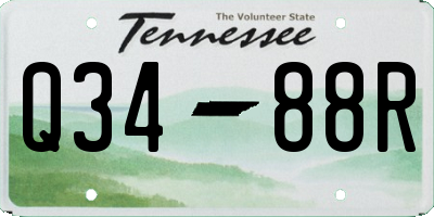 TN license plate Q3488R