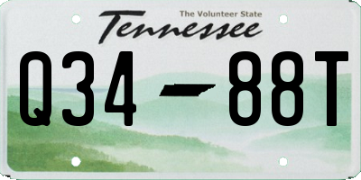 TN license plate Q3488T
