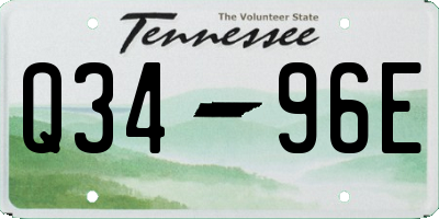 TN license plate Q3496E