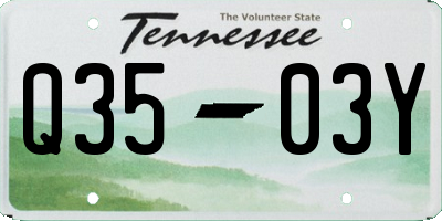 TN license plate Q3503Y