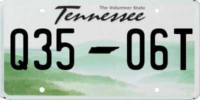 TN license plate Q3506T