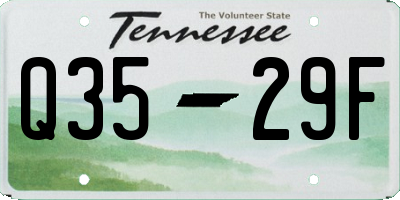 TN license plate Q3529F