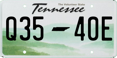 TN license plate Q3540E