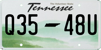 TN license plate Q3548U