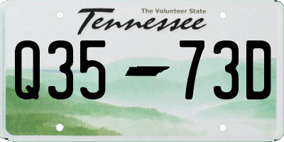 TN license plate Q3573D