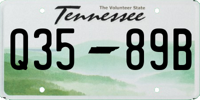 TN license plate Q3589B