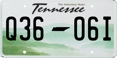 TN license plate Q3606I