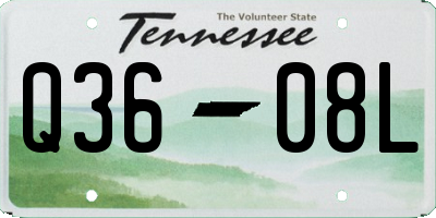 TN license plate Q3608L