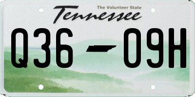 TN license plate Q3609H