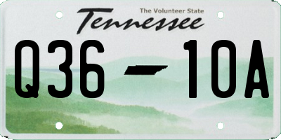 TN license plate Q3610A