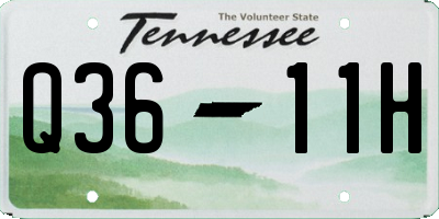 TN license plate Q3611H